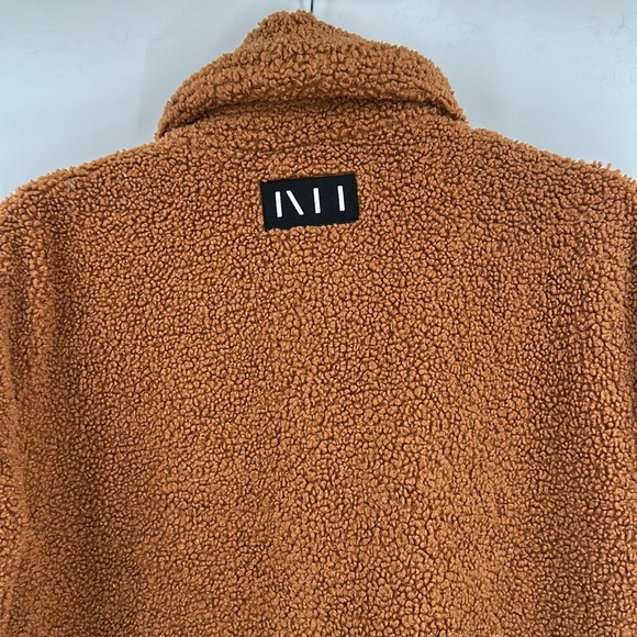 Anthropologie NVLT Long Flat Bouclé Teddy Overcoat Brown‎ Medium - Picture 6 of 7